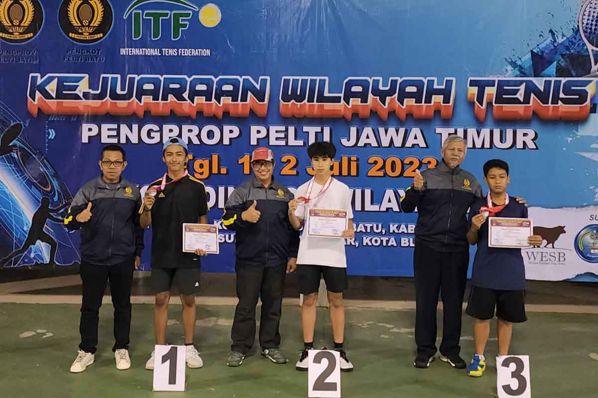 Kejurwil Tenis Pengprov Jatim 2023 di Kota Batu Berakhir
