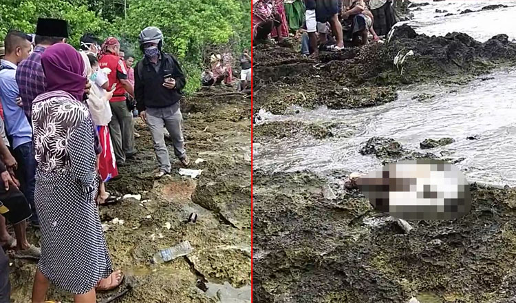 Warga memadati lokasi untuk melihat mayat yang ditemukan.