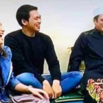 Irma Darmawangsa dan Irfan Sebaztian saat sowan ke Gus Anom beberapa waktu lalu. foto: ist.