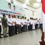 Para relawan Poros Hijau saat mendeklarasikan dukungan untuk pasangan Jokowi-Ma