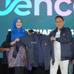 Anggota DPD RI asal Jawa Timur saat menghadiri grand launching Fluence.id di Jatim Expo, Minggu (16/2/2026).