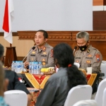 Acara silaturahmi Kapolres Jombang dengan wartawan.