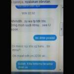 Percakapan sang pilot melalui message facebook saat mengajak Mawar untuk bertemu. foto: bangsaonline.com