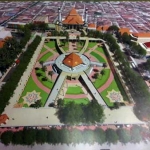 Maket kawasan wisata religi alun-alun Gresik. foto: SYUHUD/ BANGSAONLINE