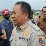 Bupati Hendy usai mengecek venue Porprov Jatim 2022.