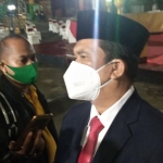 Sekda Kota Madiun Ir. Soeko Dwi Handiarto, M.T. saat wawancara dengan awak media usai pelantikan.