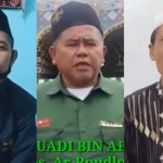 Dari kiri, KH Khozin, KH. Ahmad Suadi Abu Amar, dan KH Abdul Ghofur. foto: ist.