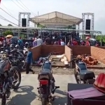 Acara baksos dan orkesan di Desa Kalisampurno yang dibubarkan Polsek Tanggulangin.