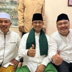 Dari kiri Much Abdul Qodir, Bacawapres Anies Baswedan dan Ketua DPD Nasdem Gresik, Saiful Anwar. 