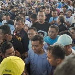 Gibran Rakabuming Raka saat menghadiri Sholawat Kebangsaan di Jember.