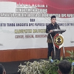Wakil Bupati Mojokerto H. Muhammad Al Barra atau Gus Barra saat memberikan sambutan dalam Rakercab PAPDESI.
