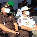 Wawali Pasuruan Adi Wibowo bersama Forkopimda menghadiri Apel Gelar Pasukan Operasi Patuh Semeru 2021, Senin (20/9/2021).