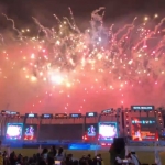Kembang api pada Opening Ceremony Porprov IX Jatim