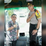 Gaguk Tri Prastyo Kepala Dishub dengan Kapolres Mojokerto Kota.