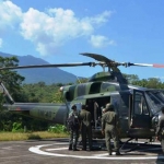 Dansesko TNI Laksdya TNI Dedy Muhibah Pribadi SH, MA, beserta rombongan di bandara udara Blimbingsari Banyuwangi, Selasa (14/05/2019).