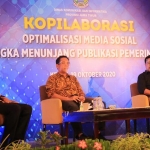 Dari kiri, Alvian pemilik akun instagram Kediri Kuliner, Ketua PWI Jawa Timur Ainur Rohim, dan Dosen Ilmu Komunikasi Universitas Airlangga Surabaya Suko Widodo. (foto: ist.)
