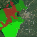 Peta warna merah adalah hutan dalam kondisi kritis. (foto: ist)