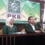 A Muhaimin Iskandar bersama panitia Mukernas PKB saat jumpa pers. Foto: tribunnews.com