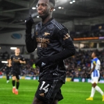 Eddie Nketiah sukses mencetak gol ketiga ke gawang Brighton di pekan-18 Liga Inggris 2022-2023.