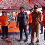 Wali Kota Malang, Wahyu Hidayat meninjau kesiapan usai apel siaga bencana hidrometeorologi