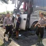 Kondisi Bus Mira, biang kerok kecelakaan.