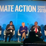 Wali Kota Surabaya Tri Rismaharini (kedua dari kiri) saat menjadi pembicara dalam UN Climate Action Summit-1.