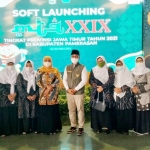Gubernur Jatim Khofifah saat menghadiri Soft Launching MTQ XXIX Jatim didampingi Bupati Pamekasan Baddrut Tamam.