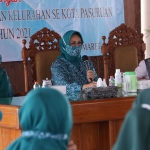 Ketua TP PKK Kota Pasuruan Fatma Saifullah Yusuf didampingi Wakil Ketua TP PKK Kota Pasuruan Suryani Firdaus Adi Wibowo mengundang seluruh TP PKK se-Kota Pasuruan, Rabu (31/3/2021). (foto: ist)