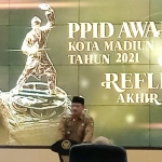 Wali Kota Madiun H Maidi saat memberikan pengarahan dalam acara PPID Award Kota Madiun dan refleksi akhir tahun 2021.