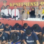 Polres Tuban saat gelaran pers rilis di mapolres setempat.