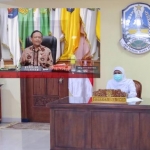 Gubernur Jawa Timur, Khofifah Indar Parawansa dan  Menkopolhukam Mahfud MD. foto: ist/ bangsaonline.com
