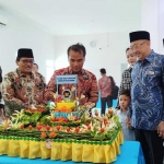 Bupati Bangkalan, Lukman Hakim, saat peresmian Dapur SPPG Desa Bilaporah 001, Kecamatan Socah.