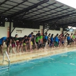 Kolam renang milik Pemkab Bangkalan sering digunakan tempat berlatih para atlet.