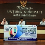 Wakil Wali Kota Pasuruan Adi Wibowo saat membuka rapat diseminasi audit kasus stunting.