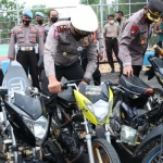 Motor-motor yang diamankan selama Operasi Zebra Semeru 2021. foto: FERDIANA LESTARI/ BANGSAONLINE