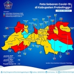 Peta sebaran Covid-19 di Kabupaten Probolinggo.