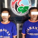 Para pengedar narkoba jenis sabu-sabu yang diamankan di Mapolres Kediri. Foto: Ist