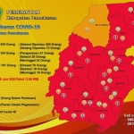 Peta sebaran Covid-19 di Kabupaten Pamekasan per 26 Juni 2020.