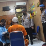 Sebanyak 84 penghuni rumah tahanan Polres Blitar divaksin Covid-19. (foto: ist)