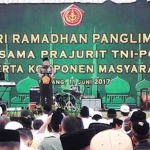 Suasana safari Ramadan bersama Panglima TNI Jendral Gatot Nurmantyo di Malang.