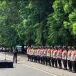 Apel Pergeseran Personel Pengamanan Pilkades Serentak Sidoarjo.