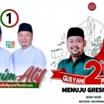 Cabup-Cawabup Gresik, Moh. Qosim-Asluchul Alif (QA) dan Fandi Akhmad Yani-Aminatun Habibah (Niat).