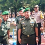 Panglima Kodam (Pangdam) V Brawijaya Mayjen TNI Kustanto Widiatmoko, MDA saat kunjungan kerja di wilayah Kodim 0805 Ngawi.