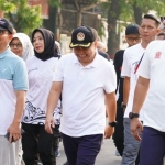 Pj Wali Kota Mojoerto Moh Ali Kuncoro saat jalan bareng bersama jajaran OPD.