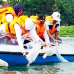 Penebaran 50.000 benih ikan jenis Sengkaring, Baderbang, Uceng, Muraganting, Betik, Nilem Ireng, Nilem Abang, Wader Pari, dan Wader Cakul. Susur sungai finish di DAM Lengkong/Rolak 9 oleh Gubernur dan Wabup serta Wali Kota. 