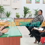 Kasi Pidsus Kejari Gresik, Alifin Nurahmana Wanda, bersama Kasi Intel Kejari Gresik, R. Achmad Nur Rizky, saat audiensi dengan Genpatra. Foto: SYUHUD/BANGSAONLINE