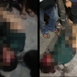 Tangkapan layar rekaman detik-detik pelaku pencurian sepeda motor dihajar warga.
