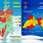 Peta sebaran Covid-19 di Probolinggo Kota dan Kabupaten.