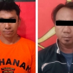 MJR alias Robot (kiri) dan AR penadah asal Sampang Madura yang diamankan Polsek Sukolilo
