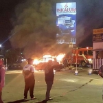 Mitsubishi Outlander yang dikemudikan oleh Erlinda terbakar di Aloha, Sidoarjo, Selasa (22/7/2025) dini hari.